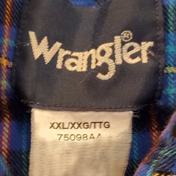 Vintage Wrangler Pearl Button Western Cowboy Flannel - XL/XXL - Picture 3 of 6